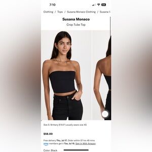 Susana Monaco Crop Tube Top